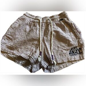 Women’s purple and white shorts